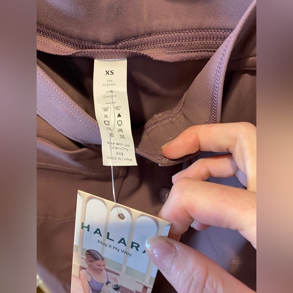 High Waisted Button Multiple Pockets Straight Leg Casual Pants in Twilight Mauve - Picture 12 of 14